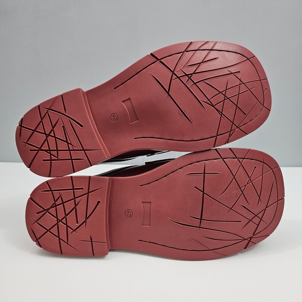 Camper Mil 1978 Mule Loafer Womens EU 40 Red Leather Slide Backless Slip On NEW - Picture 11 of 13